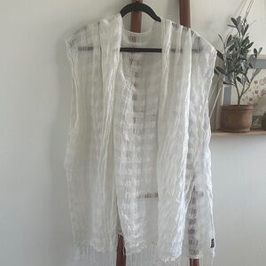 NWOT Madewell cotton fringe shawl
